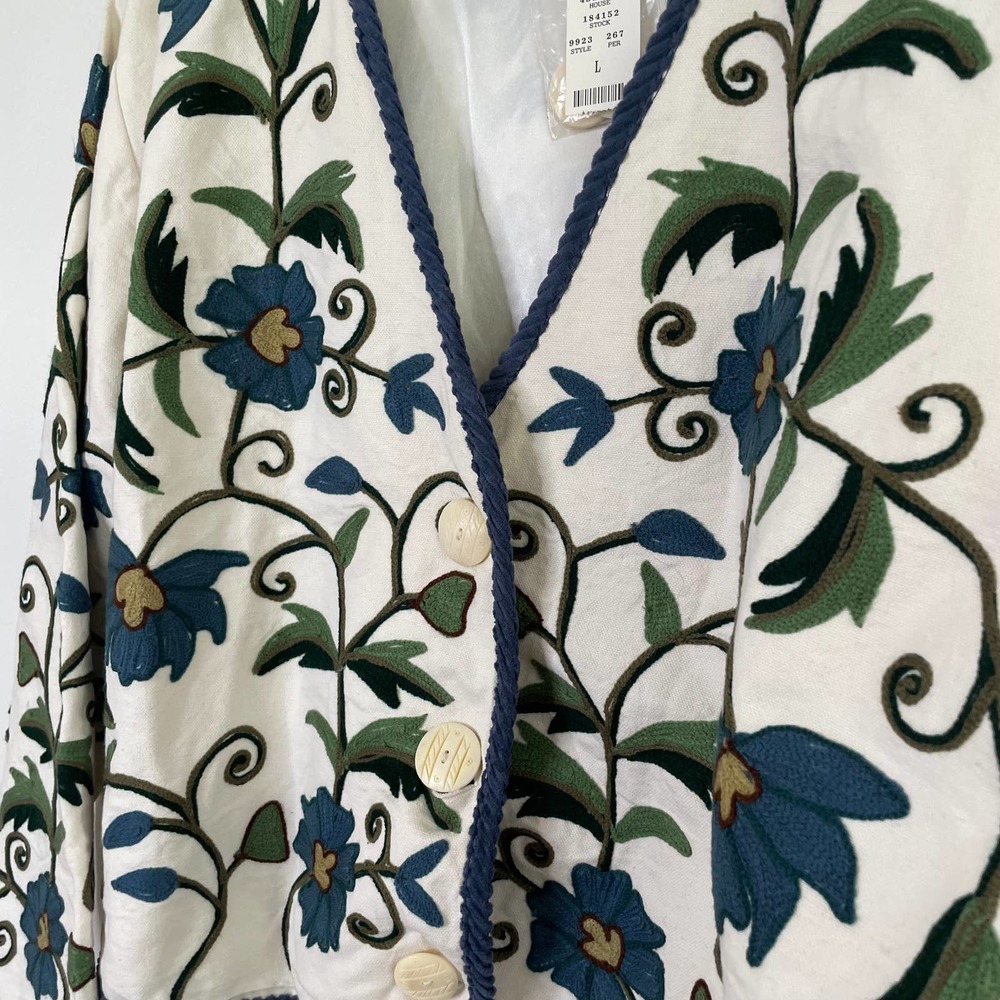 Paul Harris Design Vintage Silk Lined Cardigan (L) - Picture 4 of 6